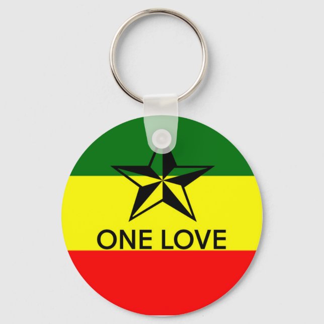 Rasta One Kärlek Nyckelring (Framsida)
