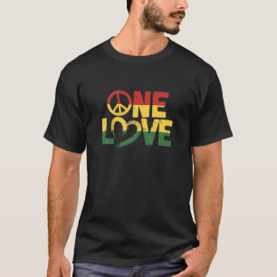 Rasta One Kärlek Rastafari Reggae Rastafarian T Shirt