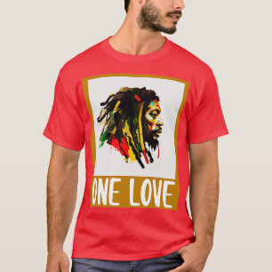 Rasta One Kärlek Reggae Rastafari T Shirt
