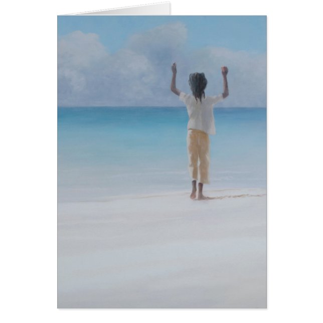 Rasta på strand 2012 hälsningskort (Framsidan)