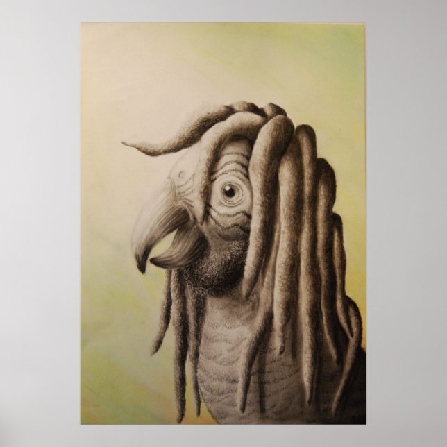 rasta parrot poster (Framsidan)