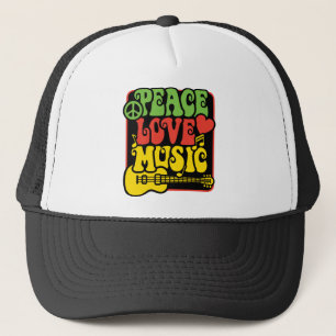 Rasta Peace Kärlek Music Keps