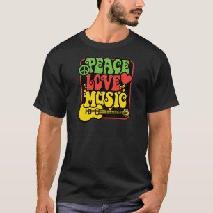 Rasta Peace Kärlek Music T Shirt