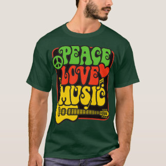 Rasta Peace Kärlek Music T Shirt