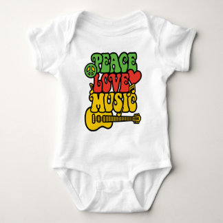 Rasta Peace-Kärlek-Music Tee Shirt