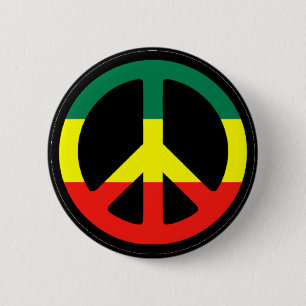Rasta Peace Symbol Knapp