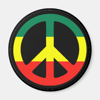 Rasta Peace Symbol Magnet