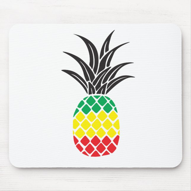Rasta Pineapple Mousepad Musmatta (Framsidan)