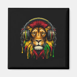 Rasta Raggae Jamaica Music Headphone Lejona från J Magnet
