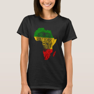 Rasta Reggae Afrika Karta Lejona Rastafari Roots R T Shirt