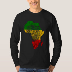 Rasta Reggae Afrika Karta Lejona Rastafari Roots R T Shirt