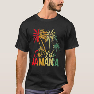Rasta Reggae Jamaica Flagga Färg Handflatan Träd J T Shirt