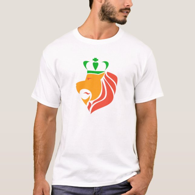 Rasta Reggae krönat lejont T Shirt (Framsida)