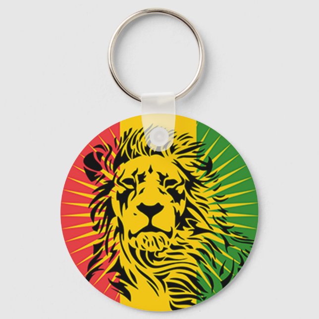 rasta reggae lejon flagga nyckelring (Framsida)