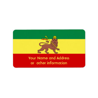 Rasta Reggae Lejon of Judah Adressetikett