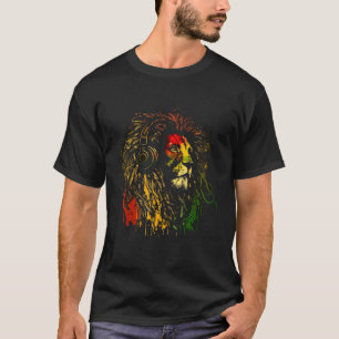 Rasta Reggae Lejon of Judah Jamaican Roots Rastafa T Shirt