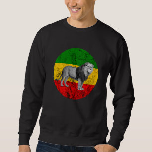 Rasta Reggae Lejon of Judah Rastafarian Jamaican P Lång Ärmad Tröja