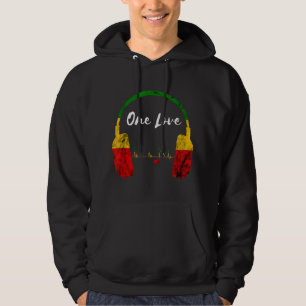 Rasta Reggae Music Headphone Jamaican Pride One L Hoodie