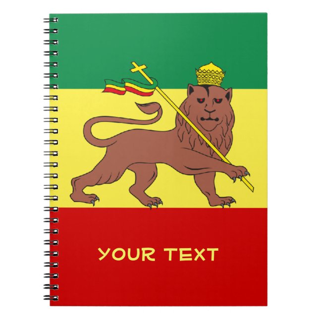 Rasta Reggae som är lejon av Judah Anteckningsbok (Framsidan)