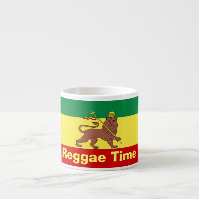 Rasta Reggae som är lejon av Judah Espressomugg (Framsidan)