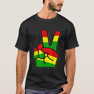 Rasta Reggae Victory Färg Art för Rastafari Kärlek T Shirt