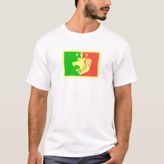 Rasta Reggaeflagga med krönat lejont Tee Shirt