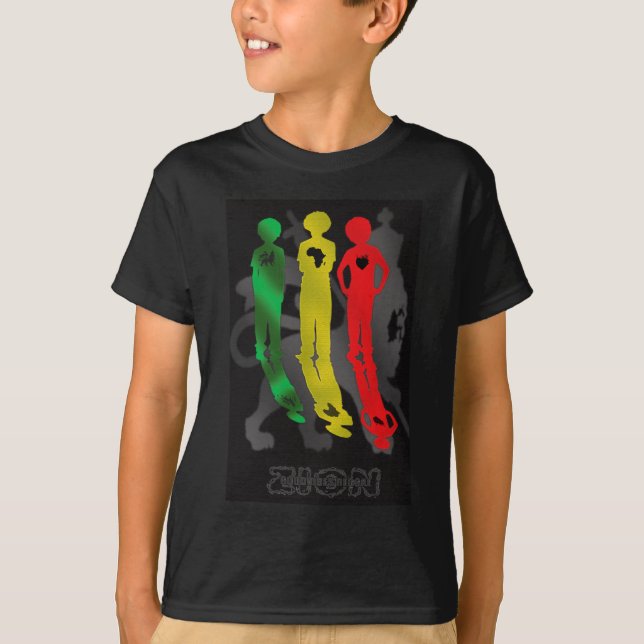 Rasta ReggaeZion lejon afrika till Jamaica Tee Shirt (Framsida)