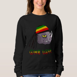 Rasta Rhino Reggae One Kärlek Rastafarian Roots Ja T Shirt