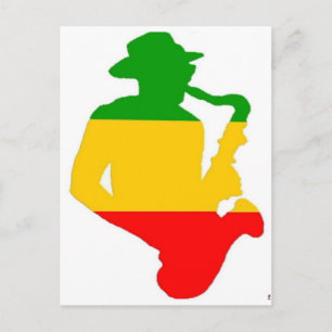 Rasta Sax Vykort