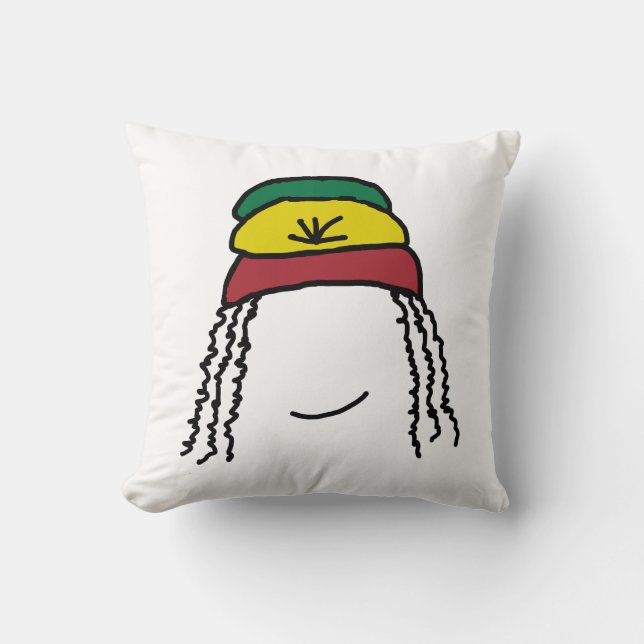 Rasta Smile Kudde (Framsida)