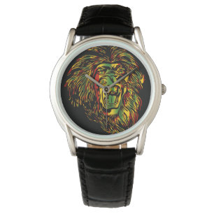 Rasta som är lejon av den Judah klockan Armbandsur