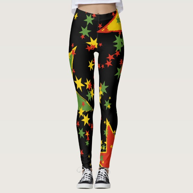 Rasta Star Spangled Leggings (Framsida)