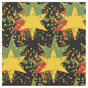 Rasta Starburst tyg i de Rasta färgerna