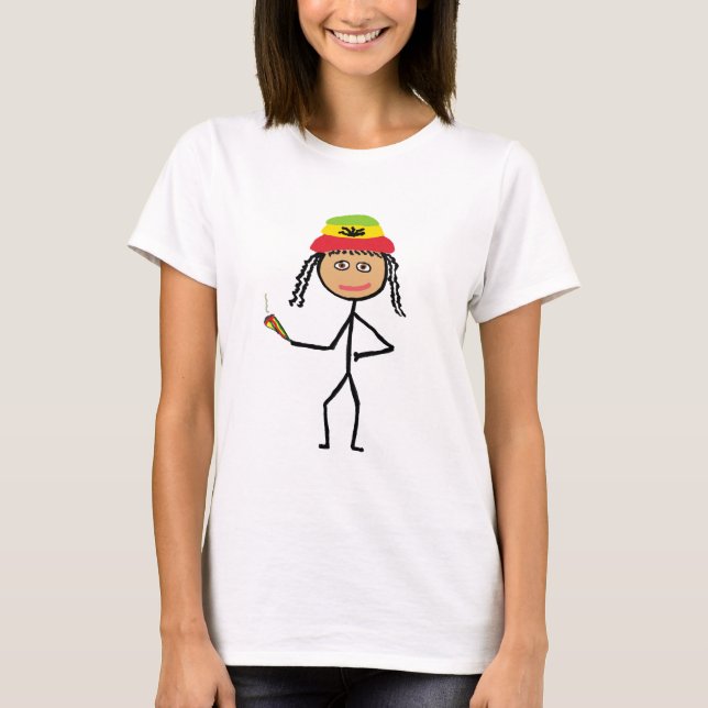 Rasta Stickwoman T Shirt (Framsida)