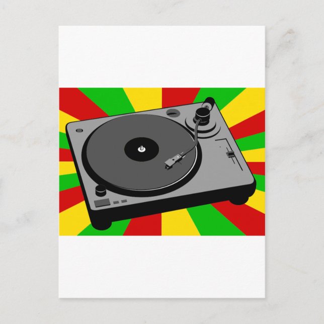 Rasta Turntable Vykort (Framsida)