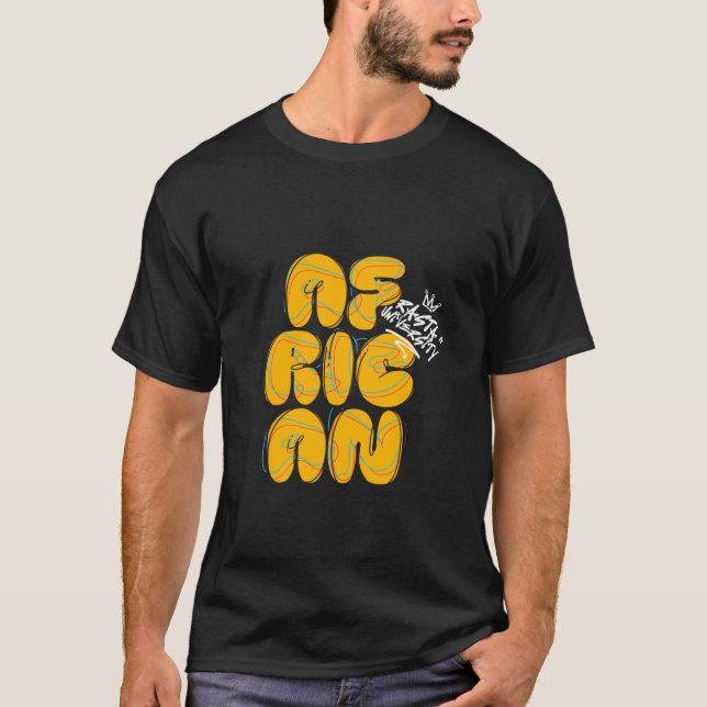 Rasta Universiteten African Graffiti Stil Reggae T Shirt (Framsida)