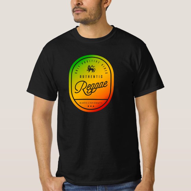 Rasta Universiteten authentique Rasta Färg Reggae T Shirt (Framsida)
