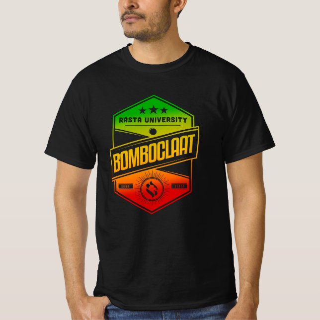 Rasta Universiteten Bomboclat Rasta Färg Reggae T Shirt (Framsida)
