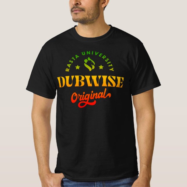 Rasta Universiteten Dubwisal Original Rasta Reggae T Shirt (Framsida)