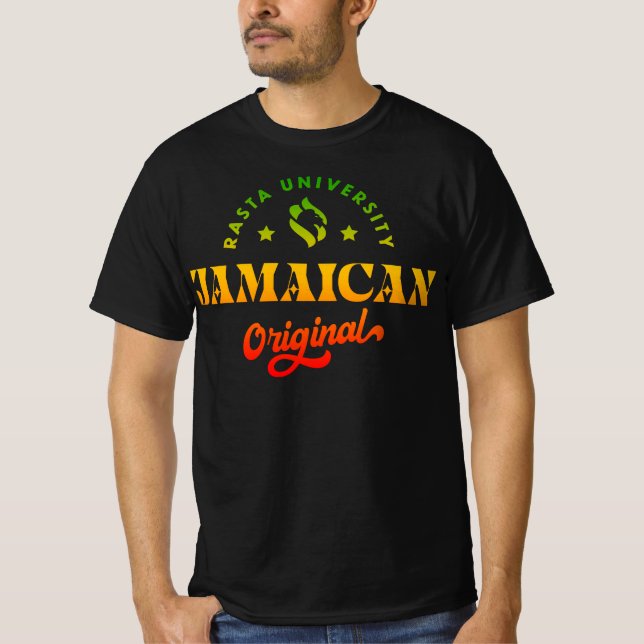 Rasta Universiteten Jamaican Original Rasta Reggae T Shirt (Framsida)