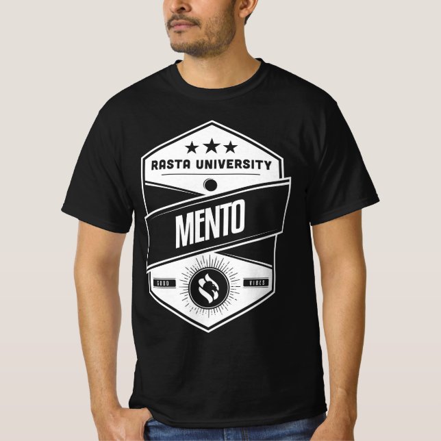 Rasta Universiteten Mento Good Vibes Reggae T Shirt (Framsida)