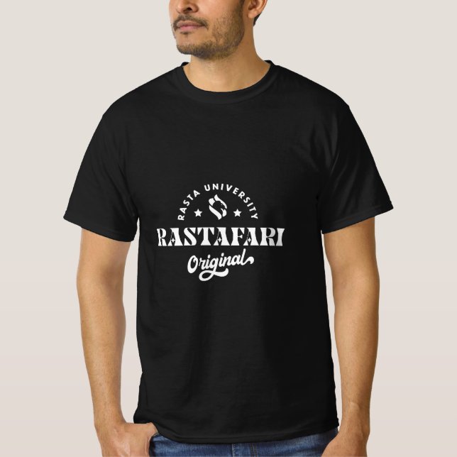Rasta Universiteten Rastafari Original Reggae T Shirt (Framsida)