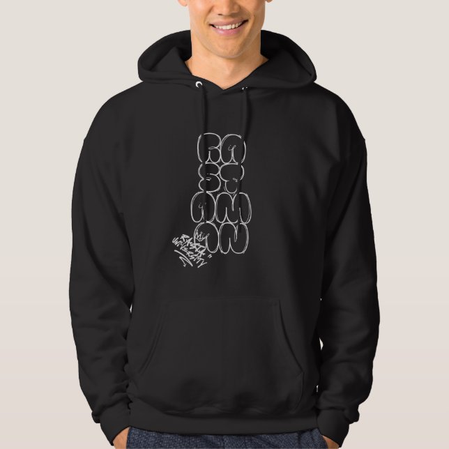 Rasta Universiteten Rastaman Graffiti Stil Reggae Hoodie (Framsida)