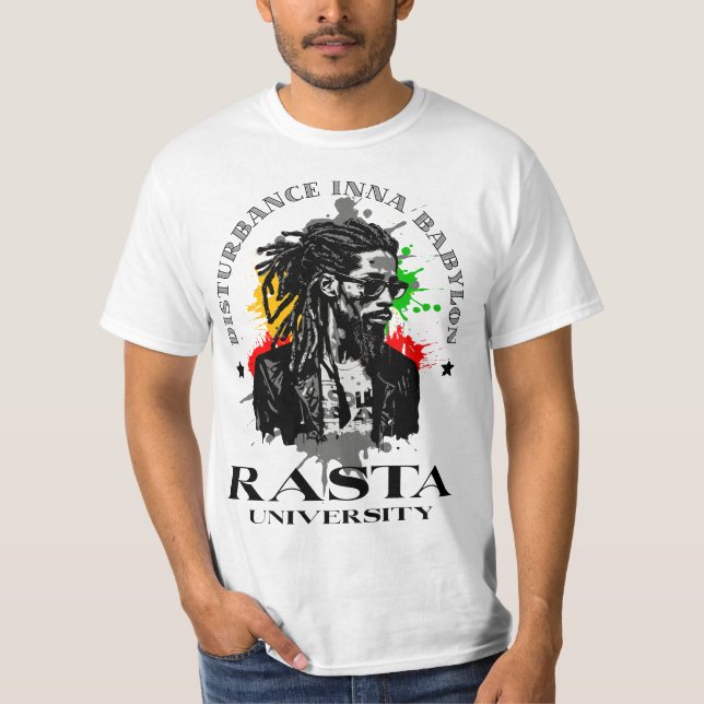 Rasta Universiteten störning Inna Babylon Reggae T Shirt (Framsida)