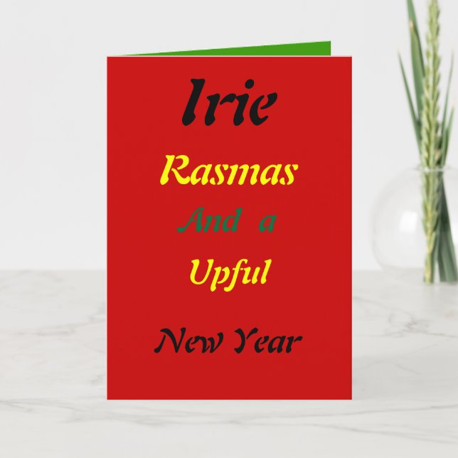 Rasta upful christmas-kort helgkort (Framsida)