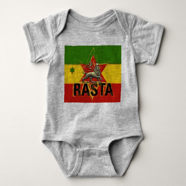 Rasta utrustar shoppar den babyJersey kostymen T Shirt (Framsida)