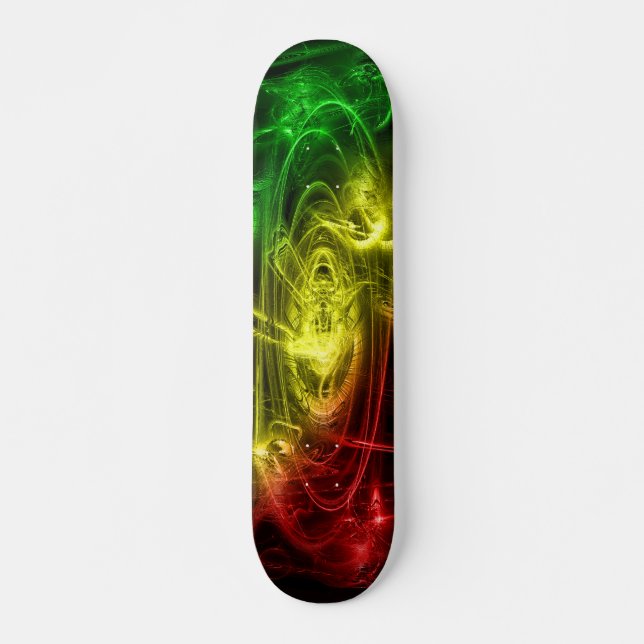 Rasta virvel mini skateboard bräda 18,7 cm (Framsida)
