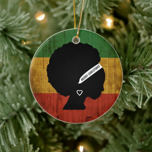 Rasta Woman God jul Julgransprydnad Keramik (Träd)