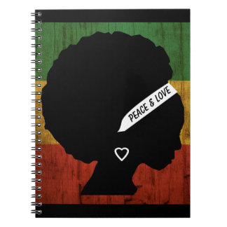 Rasta Woman Peace & Kärlek  Anteckningsbok