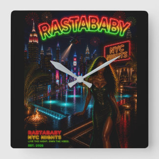 Rastababy Fyrkantig Klocka